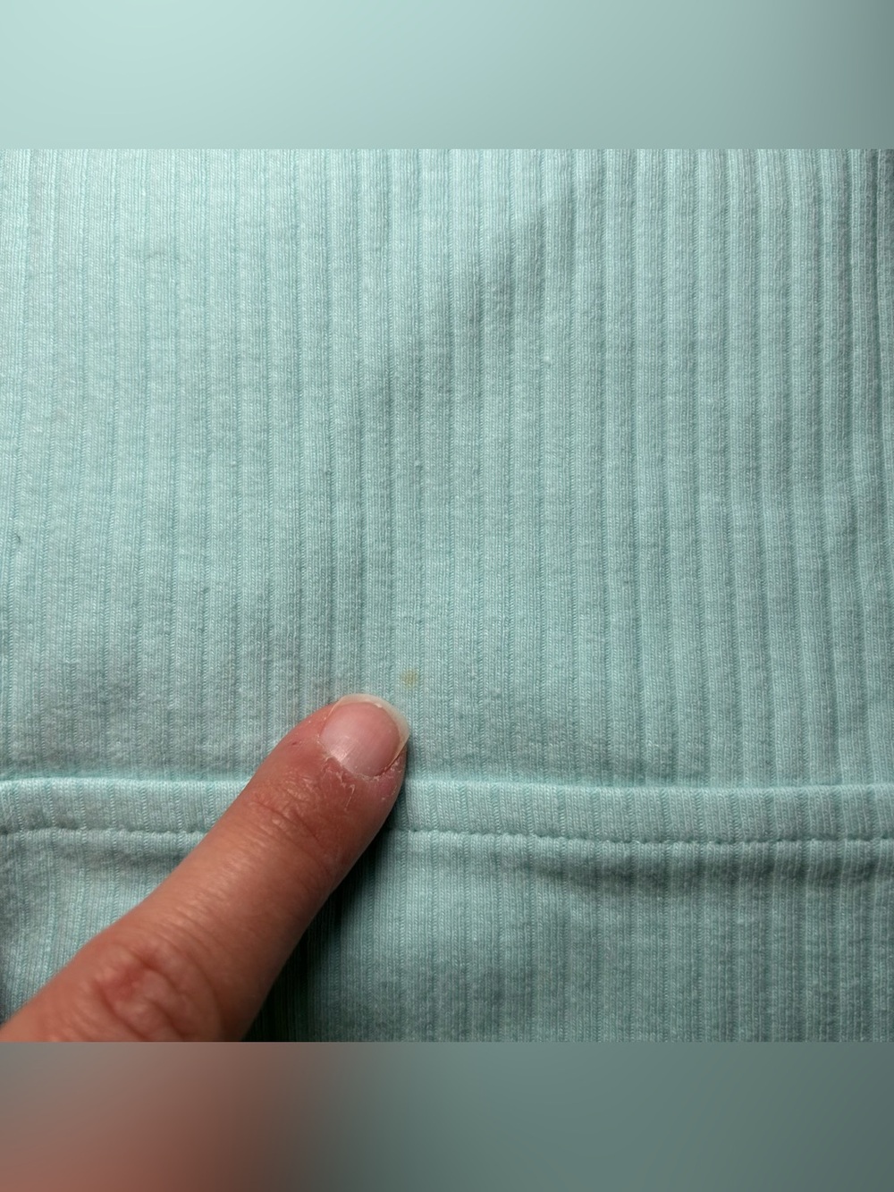 American Eagle Light Blue Ribbed Square Neck Crop Tank Top XS - Picture 5 of 5